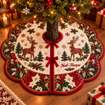 Chaotic Club Personalized Flower Quilt Christmas Tree Skirt