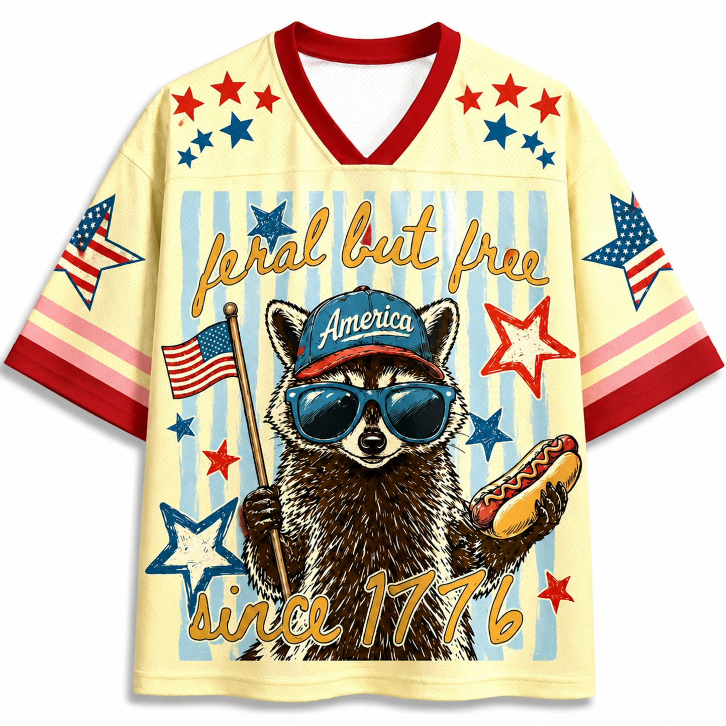ChaoticClub Striped Feral But Free Mesh Jersey