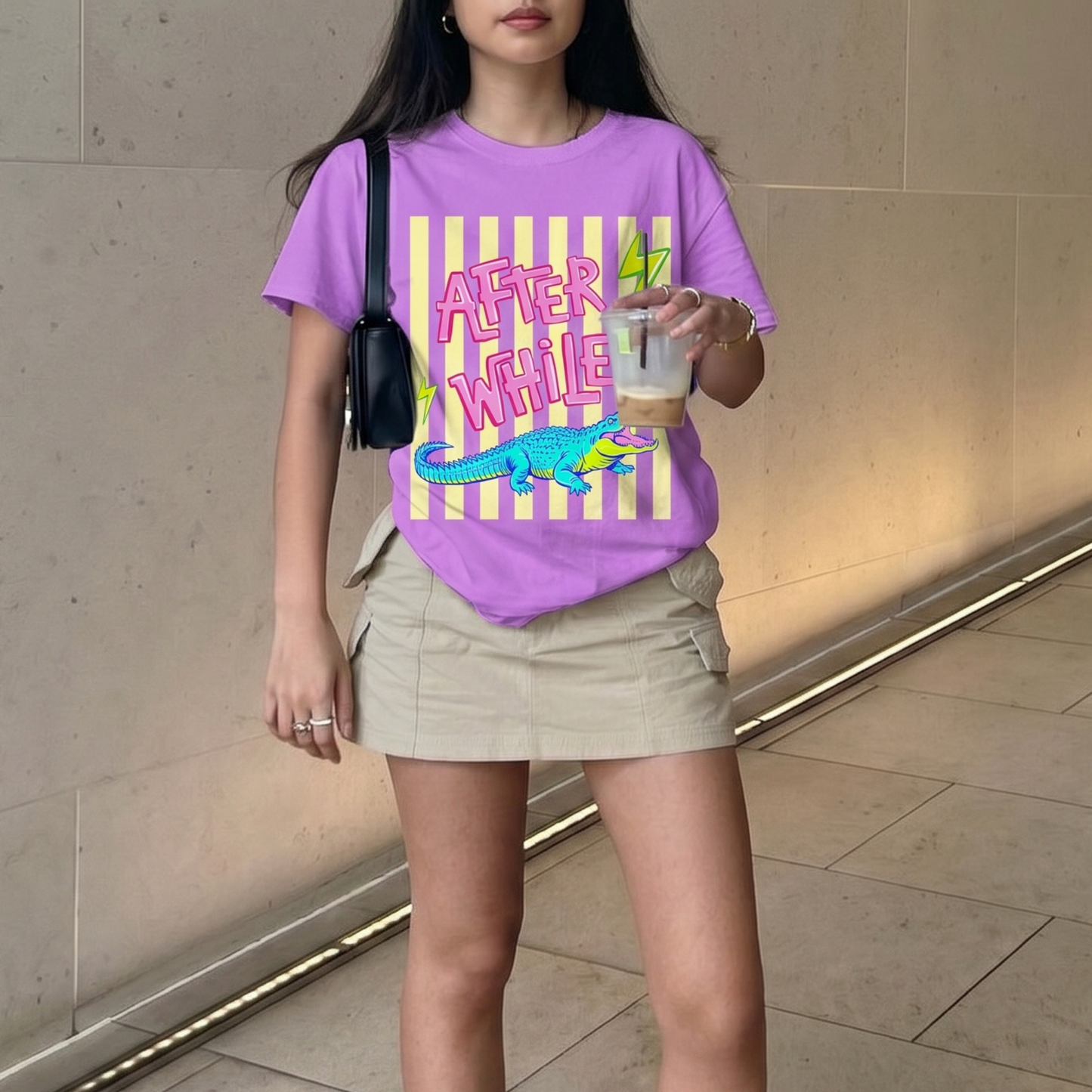 ChaoticClub Summer After While Crocodile Neon T-Shirt