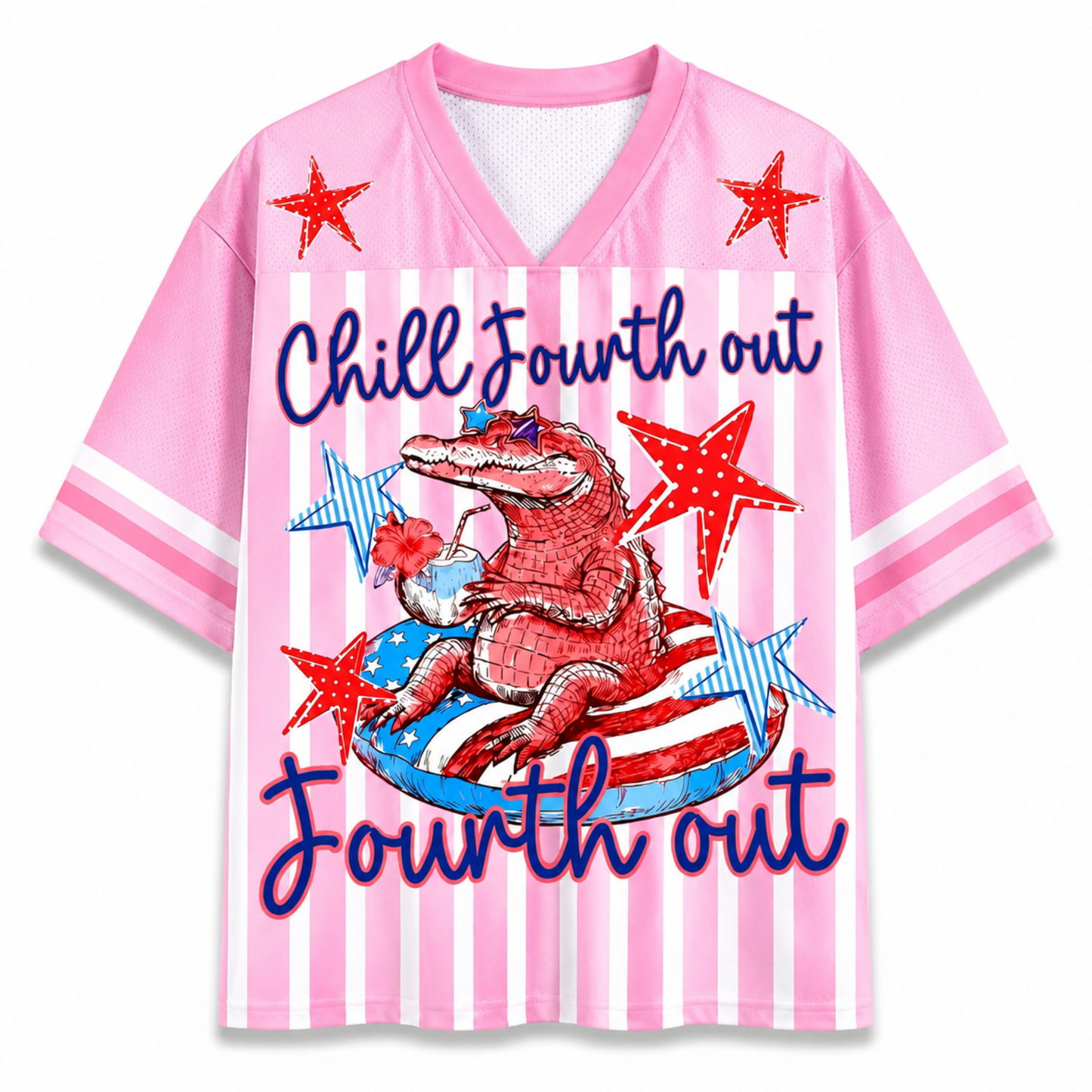 ChaoticClub Chill Founth Out Crocodile 1776 Summer Mesh Jersey