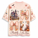 ChaoticClub Preppy Mentally I am Here Halloween Lover Mesh Jersey