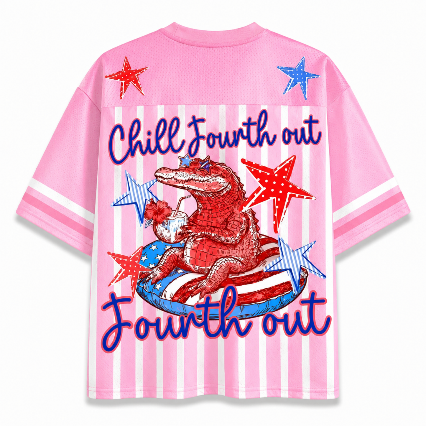 ChaoticClub Chill Founth Out Crocodile 1776 Summer Mesh Jersey