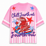 ChaoticClub Chill Founth Out Crocodile 1776 Summer Mesh Jersey