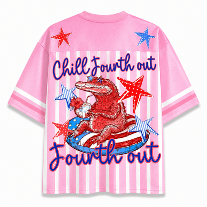 ChaoticClub Chill Founth Out Crocodile 1776 Summer Mesh Jersey