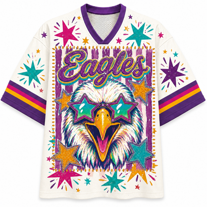 ChaoticcClub Eagles Stars & Pink Stripes Mascot Mesh Jersey
