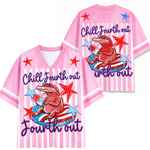 ChaoticClub Chill Founth Out Crocodile 1776 Summer Mesh Jersey