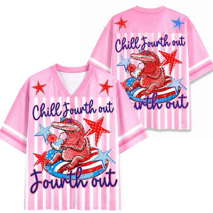 ChaoticClub Chill Founth Out Crocodile 1776 Summer Mesh Jersey