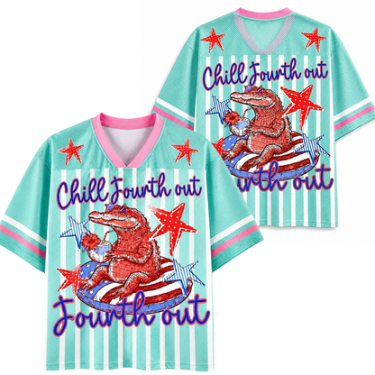 ChaoticClub Chill Founth Out Crocodile 1776 Summer Mesh Jersey