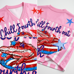 ChaoticClub Chill Founth Out Crocodile 1776 Summer Mesh Jersey