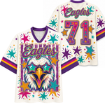 ChaoticcClub Eagles Stars & Pink Stripes Mascot Mesh Jersey