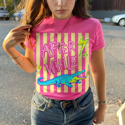 ChaoticClub Summer After While Crocodile Neon T-Shirt