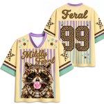 ChaoticClub Striped Leopard Feral Raccoon Mesh Jersey