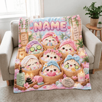 Chaotic Club Personalized Cute Dumpling Daily Life Fleece Blanket