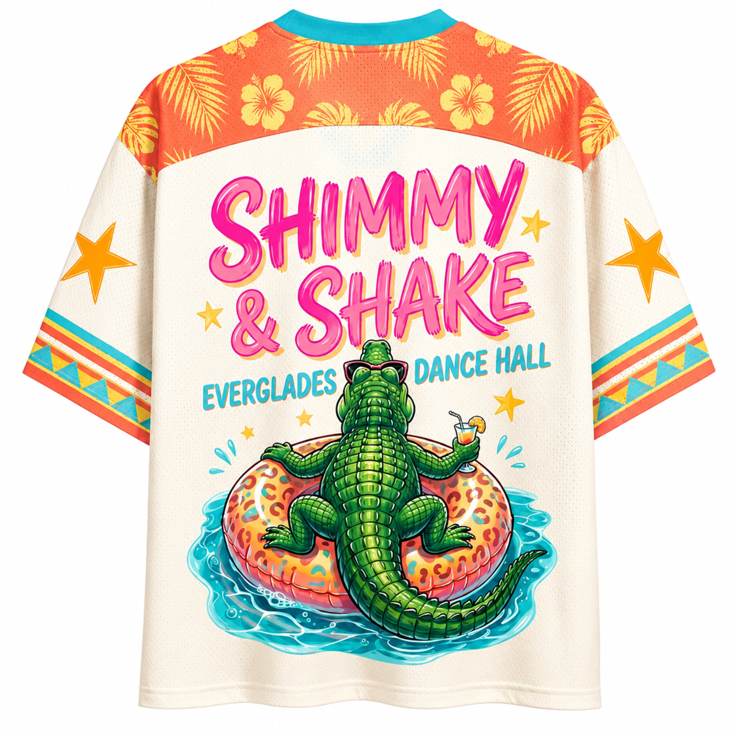 ChaoticcClub Hotter Than A Hoochie Coochie Crocodile Mesh Jersey - Lifestyle On Model