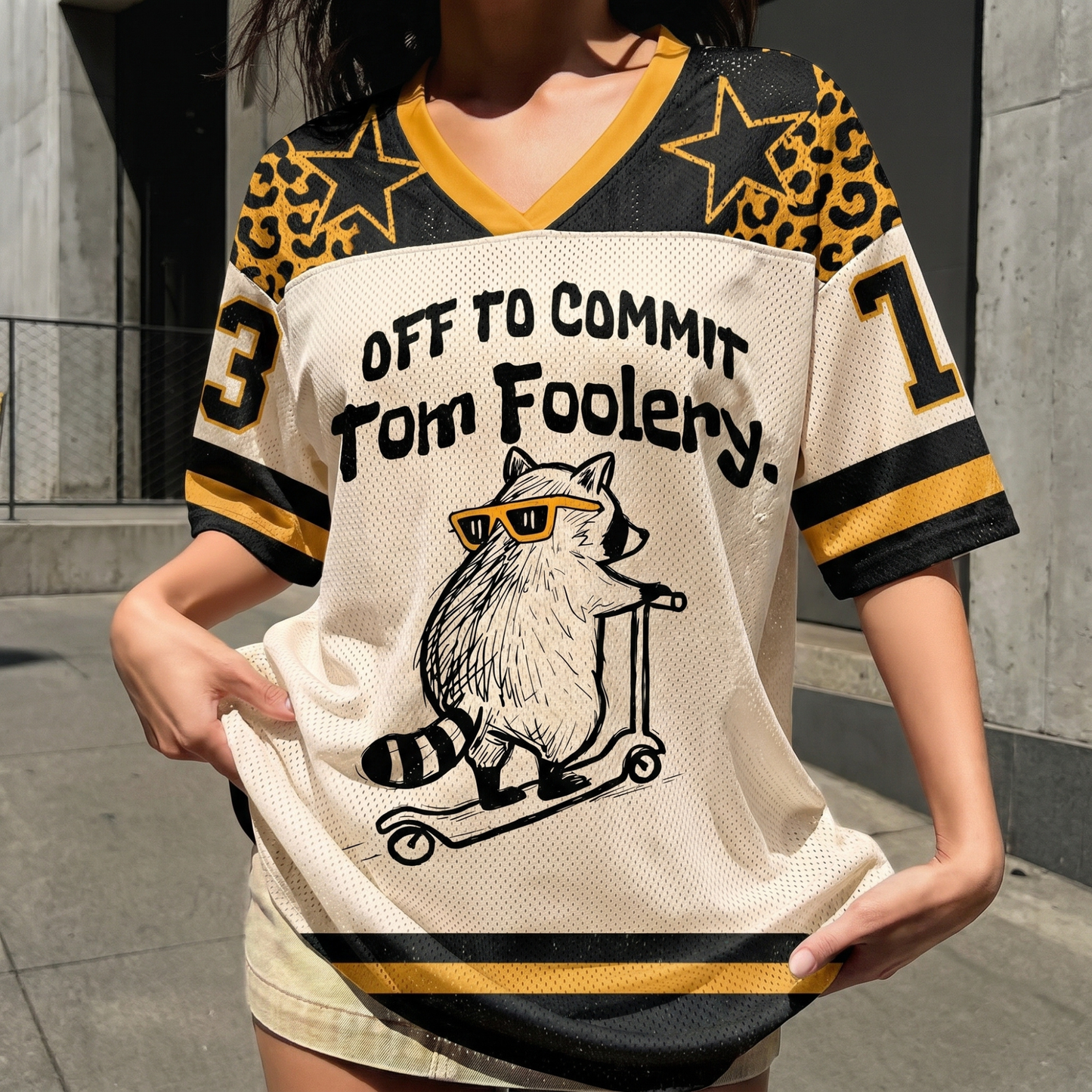 ChaoticClub Off To Commit Tomfoolery Leopard Mesh Jersey
