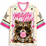 ChaoticClub Striped Leopard Feral Raccoon Mesh Jersey