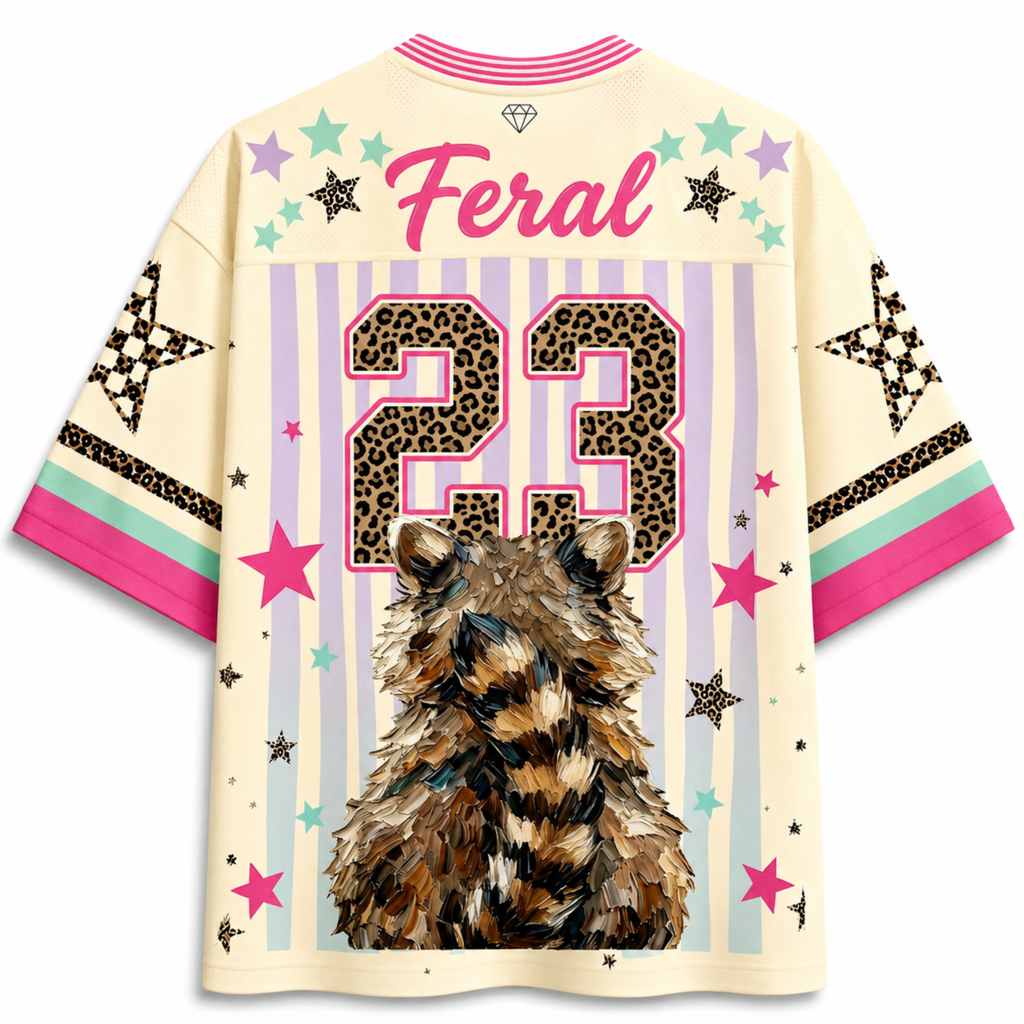 ChaoticClub Striped Leopard Feral Raccoon Mesh Jersey