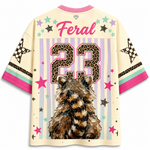 ChaoticClub Striped Leopard Feral Raccoon Mesh Jersey