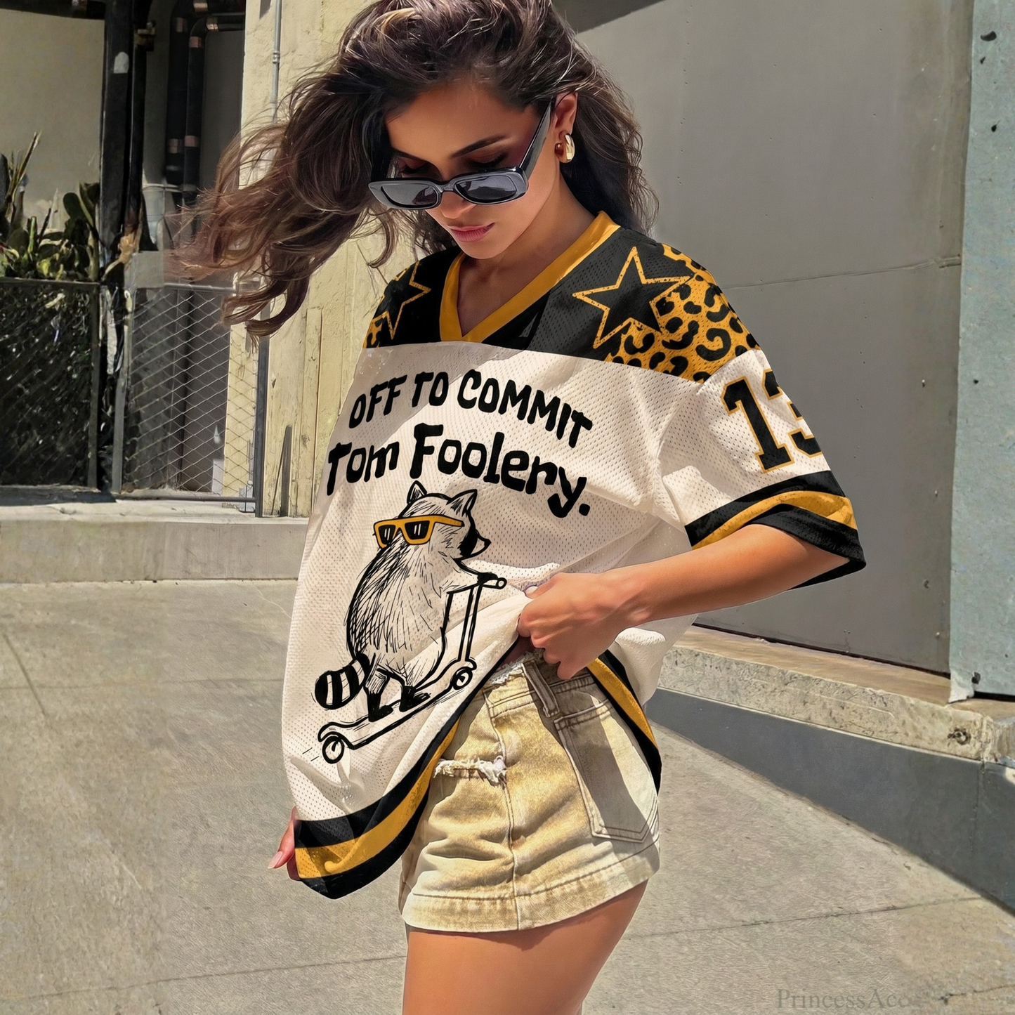 ChaoticClub Off To Commit Tomfoolery Leopard Mesh Jersey