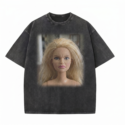 Chaoticclub Stressed Doll Washed T-Shirt