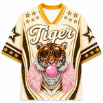 ChaoticClub Glam Tiger Bumblegum Leopard Mesh Jersey