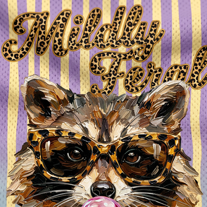 ChaoticClub Striped Leopard Feral Raccoon Mesh Jersey