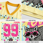 ChaoticClub Feelin' Feral Summer Striped Raccoon Mesh Jersey