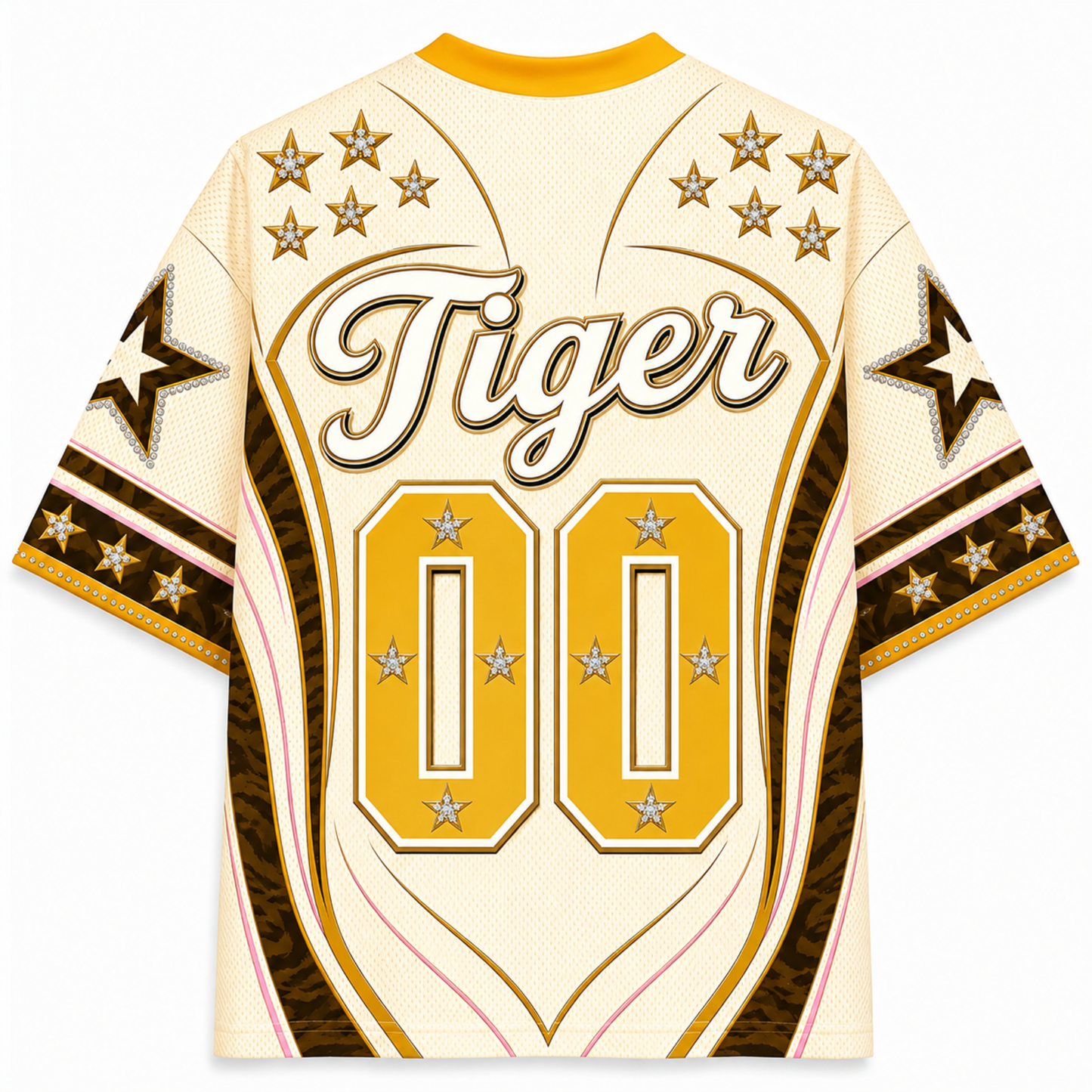 ChaoticClub Glam Tiger Bumblegum Leopard Mesh Jersey