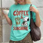 ChaoticClub Summer Coffee And Sunshine Neon T-shirt
