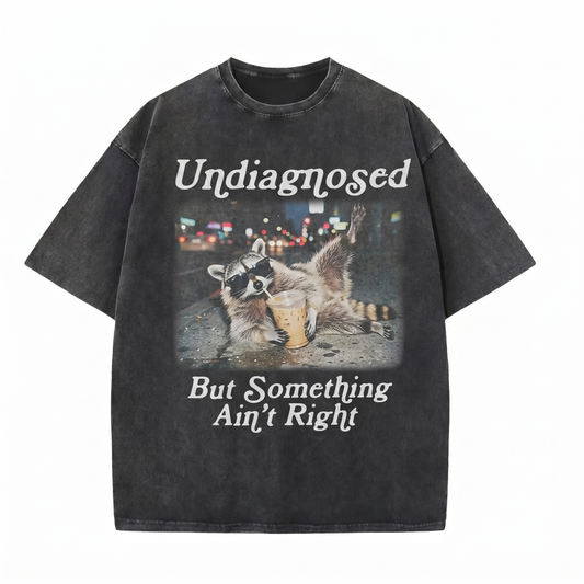 ChaoticClub Undiagnosed Raccoon Iced Coffee T-Shirt