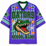 ChaoticClub Mascot Neon Striped School Pride Game Day Mesh Jersey
