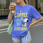 ChaoticClub Summer Coffee And Sunshine Neon T-shirt