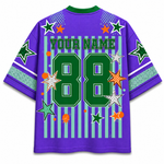 ChaoticClub Mascot Neon Striped School Pride Game Day Mesh Jersey