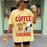 ChaoticClub Summer Coffee And Sunshine Neon T-shirt
