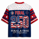 ChaoticClub USA Feral & Free Patriotic Raccoon Mesh Jersey