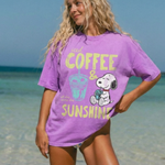 ChaoticClub Summer Coffee And Sunshine Neon T-shirt