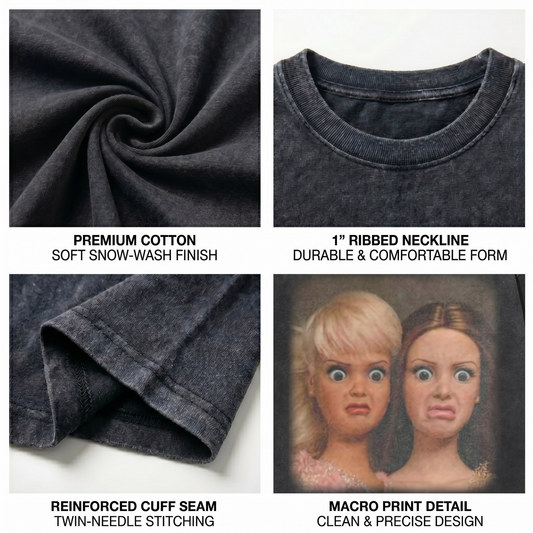 Chaoticclub Disgusted Dolls Washed T-Shirt