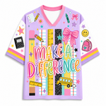 ChaoticClub Striped Make A Difference Pencil Crayons  Mesh Jersey