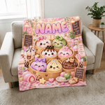 Chaotic Club Personalized Cute Dumpling Daily Life Fleece Blanket