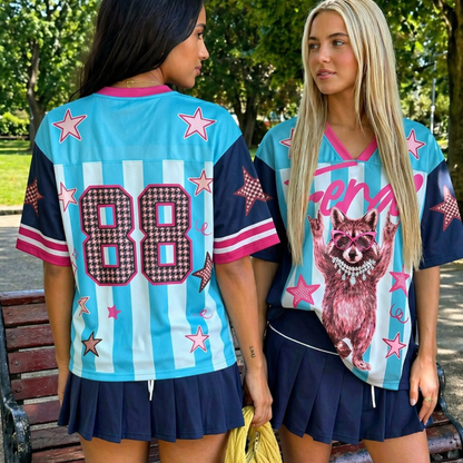ChaoticClub Striped Feral Raccoon Mesh Jersey