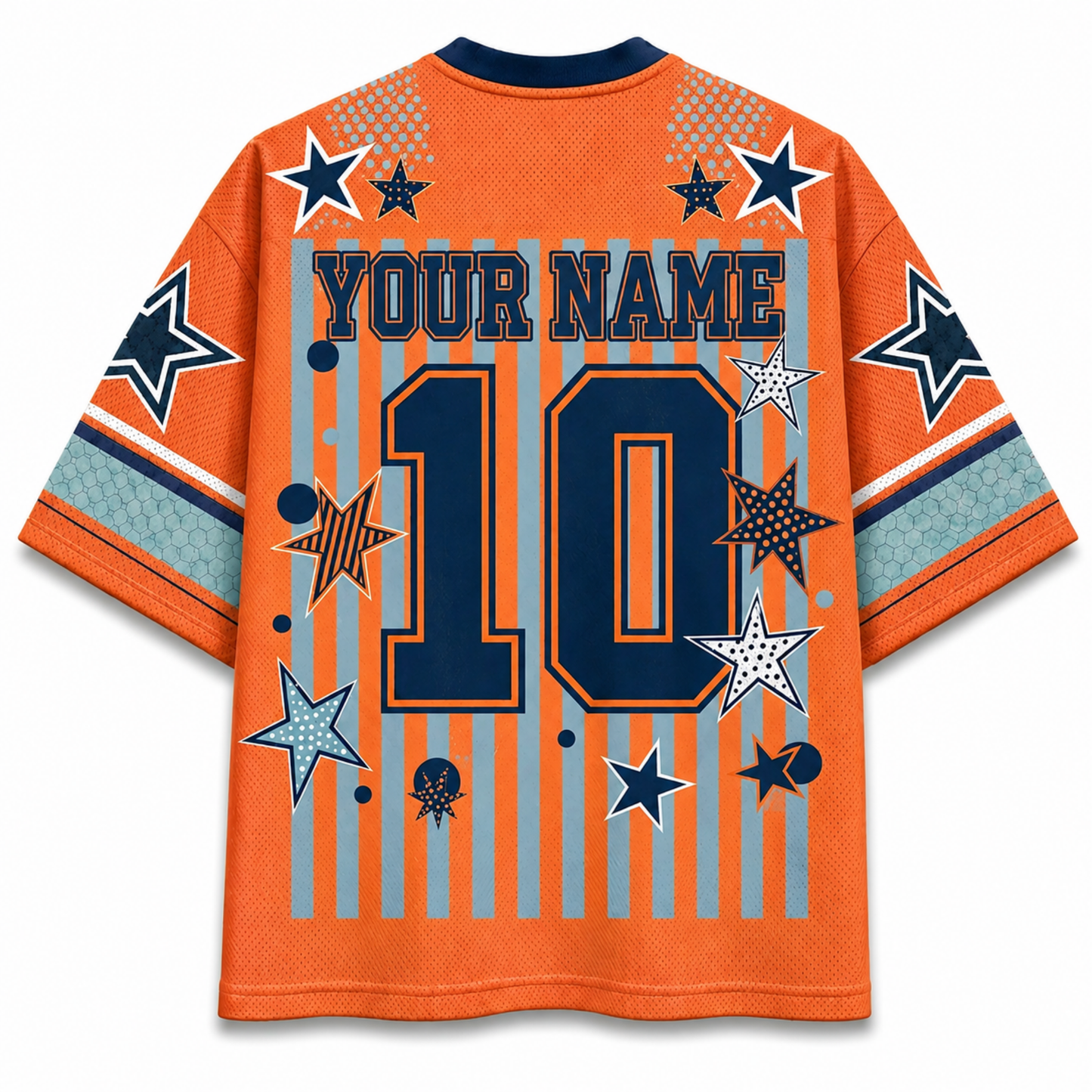 ChaoticClub Mascot Neon Striped School Pride Game Day Mesh Jersey