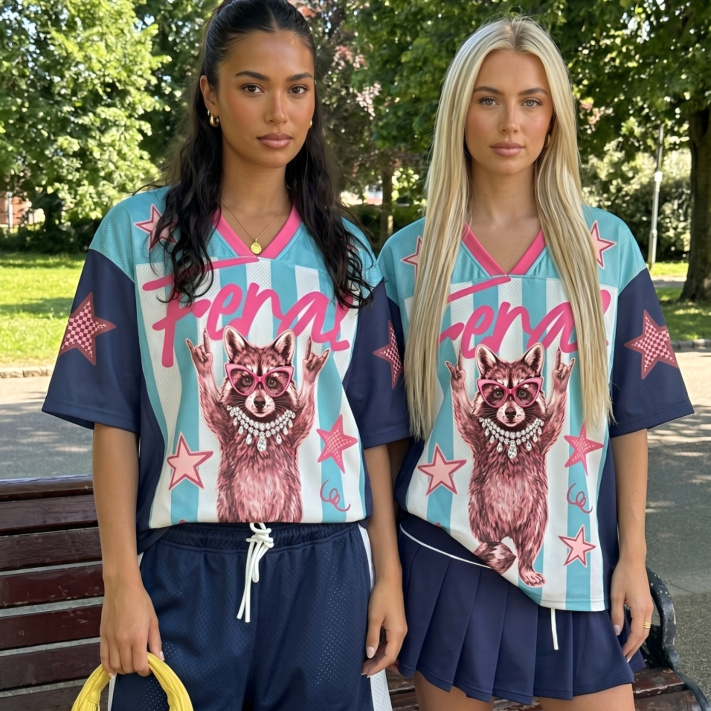 ChaoticClub Striped Feral Raccoon Mesh Jersey