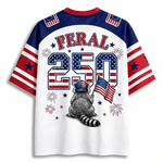 ChaoticClub USA Feral & Free Patriotic Raccoon Mesh Jersey