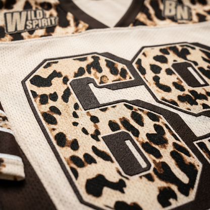 ChaoticClub Personalized Number Wild Spirit Leopard Mesh Jersey