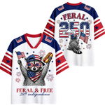 ChaoticClub USA Feral & Free Patriotic Raccoon Mesh Jersey