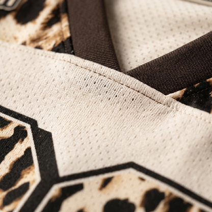 ChaoticClub Personalized Number Wild Spirit Leopard Mesh Jersey