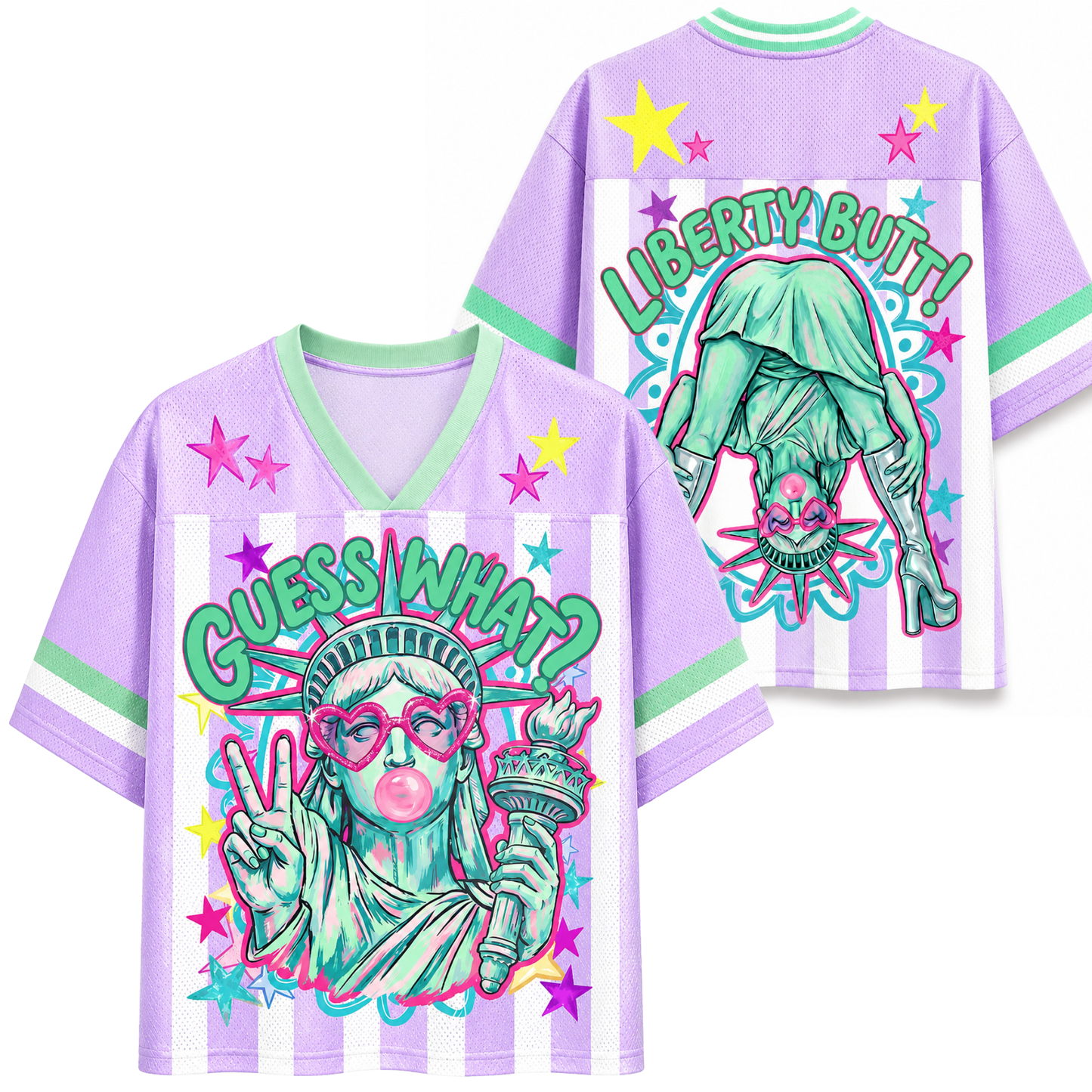 ChaoticClub Guess What Liberty Butt Statue of Liberty Mesh Jersey