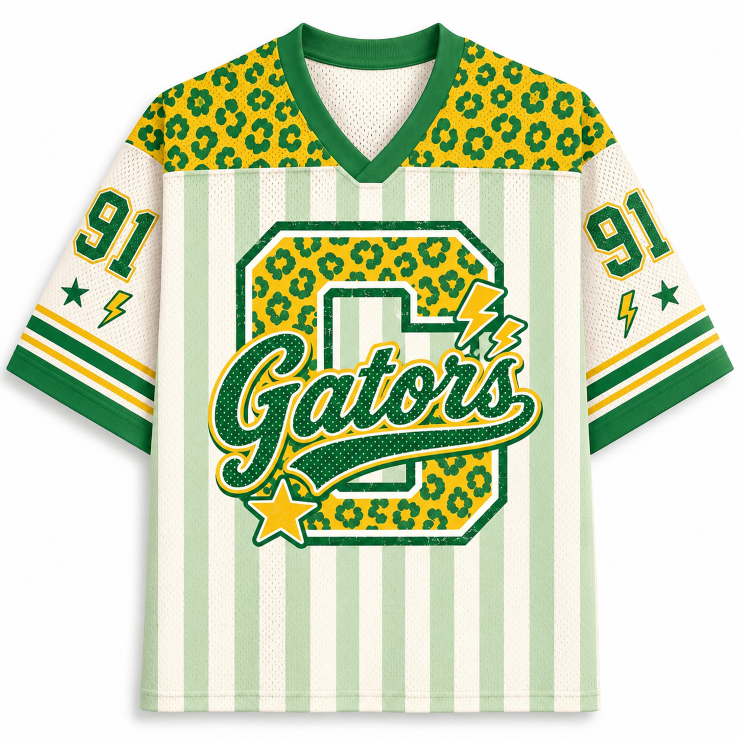 ChaoticClub Leopard School Mascot  School Team Mesh Jersey