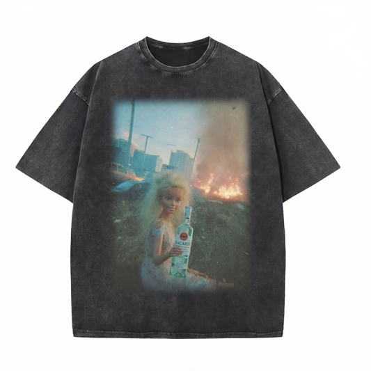 Chaoticclub Bacardi Doll Washed T-Shirt