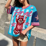 ChaoticClub Striped Feral Raccoon Mesh Jersey